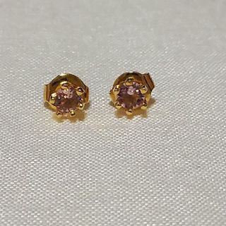 シンプルピンク石ピアス(ピアス)