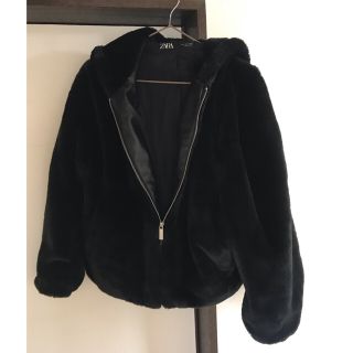 ZARA フェイクファー ジャケット フード付きレディース