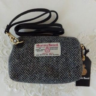 ハリスツイード(Harris Tweed)のハリスツイード　ダレス型ポシェット　（小）　未使用(ショルダーバッグ)