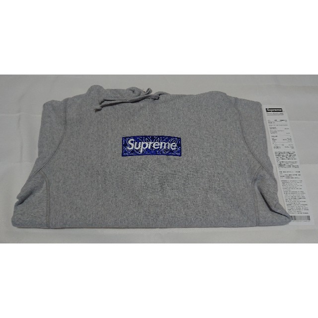 Bandana Box Logo Hooded Sweatshirt グレーS