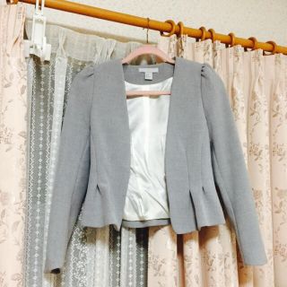 エイチアンドエム(H&M)のH&M♡グレーきれい目ジャケット(ノーカラージャケット)