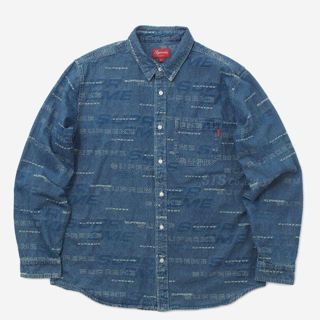 supreme dimensions logo denim shirt XLトップス