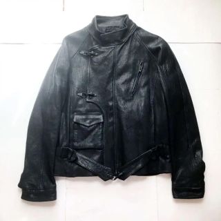 ジョルジオアルマーニ(Giorgio Armani)のgiorgio armani leather motercycle jacket(レザージャケット)