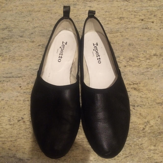 38 Repetto レペット ポインテッドトゥ ムートンバレエシューズ