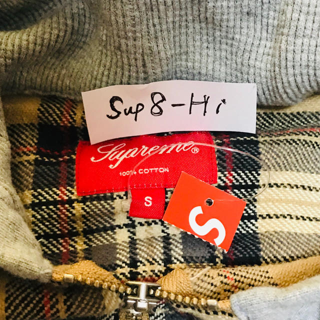 Supreme Hooded Plaid Half Zip shirt S