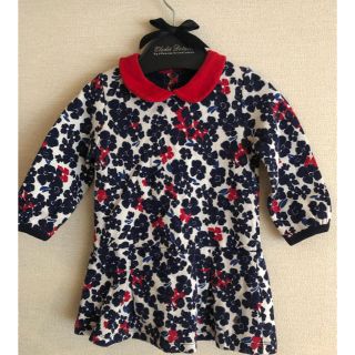 プチバトー(PETIT BATEAU)の【みっちゃん様】プチバトー 花柄ワンピース➕ピンクタイツ12m 74cm(ワンピース)