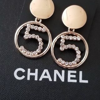 シャネル(CHANEL)のcoco風　No.5フープピアス/GOLD(ピアス)