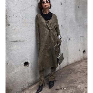 アメリヴィンテージ(Ameri VINTAGE)の【新品】AMERI GLITTER SNAP SLIT KNIT PANTS(カジュアルパンツ)