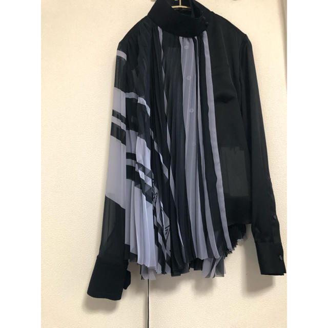 19AW新品タグ sacai プリーツブラウスsize1