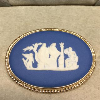 ウェッジウッド(WEDGWOOD)のウェッジウッド　ジャスパー　ブローチ(ブローチ/コサージュ)