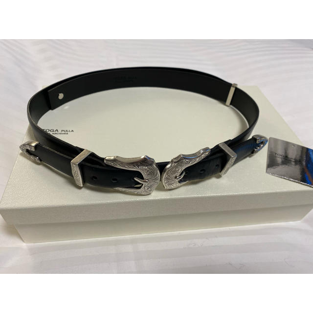 TOGA - 【新品】Double buckle belt メタルベルト ブラックの通販 by