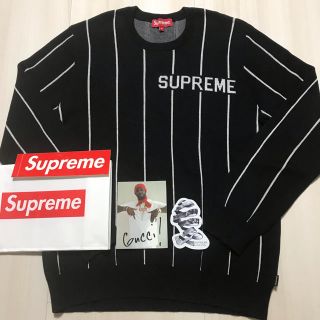 シュプリーム(Supreme)の【SUPREME】美品 シュプリームWide Pinstripe Sweater(ニット/セーター)