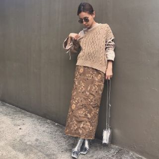 アメリヴィンテージ(Ameri VINTAGE)のアメリヴィンテージ　LAYERED CABLE KNIT(ニット/セーター)