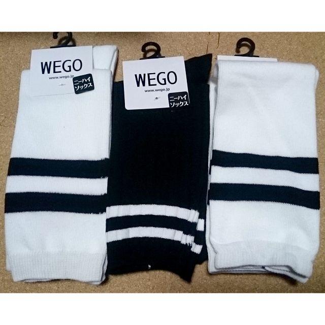 WEGO(ウィゴー)のWEGO：ニーハイソックス3足セット レディースのレッグウェア(ソックス)の商品写真