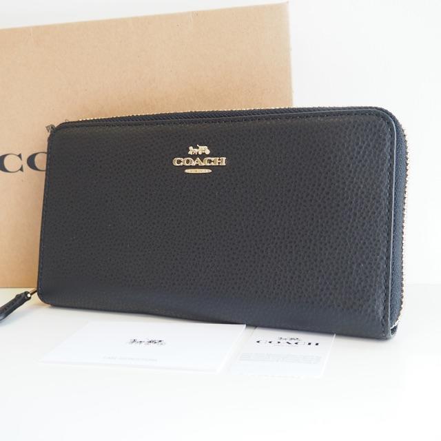 COACH(コーチ)の新品 COACH (コーチ) 長財布 ブラック レザー レディースのファッション小物(財布)の商品写真