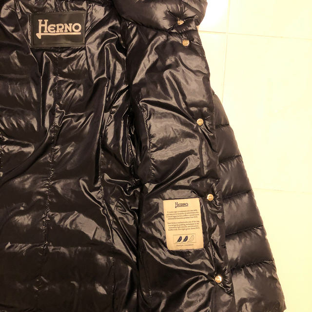 HERNO(ヘルノ)のヘルノ　レディース　ダウンコート　ブラック　サイズ40 レディースのジャケット/アウター(ダウンコート)の商品写真