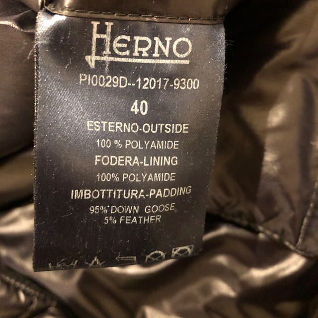 HERNO(ヘルノ)のヘルノ　レディース　ダウンコート　ブラック　サイズ40 レディースのジャケット/アウター(ダウンコート)の商品写真