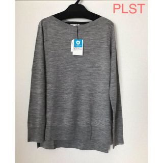 プラステ(PLST)の＊新品未使用　プラステ　毛玉レスボートネックニット　ライトグレー　M(ニット/セーター)