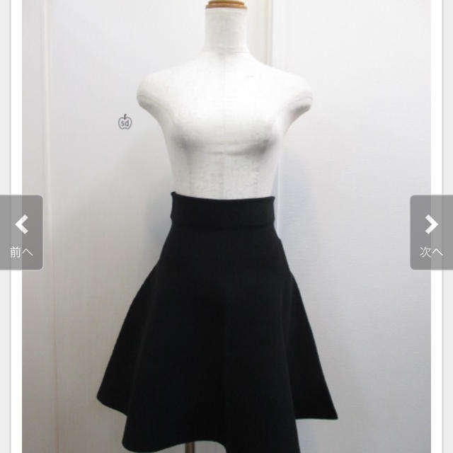 Rouge vif(ルージュヴィフ)のキャメル　ニットスカート レディースのスカート(ミニスカート)の商品写真