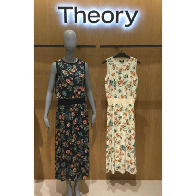 Theory 花柄ロングワンピース