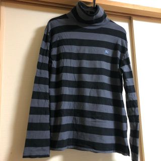 バーバリーブラックレーベル(BURBERRY BLACK LABEL)のバーバリーブラックレーベル ボーダーハイネック 長袖 サイズ3(Tシャツ/カットソー(七分/長袖))