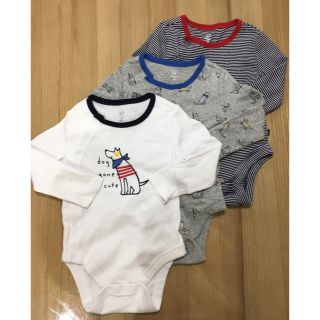 ベビーギャップ(babyGAP)のbabyGAP80  ボディシャツ3枚セット(肌着/下着)