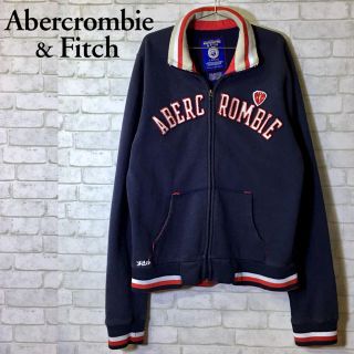 アバクロンビーアンドフィッチ(Abercrombie&Fitch)の【Abercrombie&Fitch】フルジップ スウェット 刺繍 ワッペン/L(スウェット)