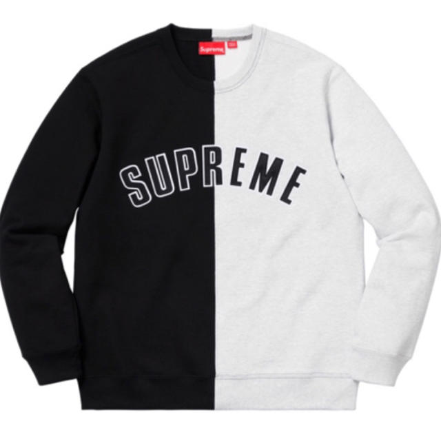 supreme split crewneck sweatshirt