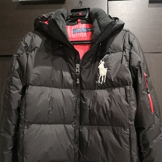 ラルフローレン(Ralph Lauren)のラルフローレン　ダウンジャケット　XLサイズ（表記はL）黒×赤(ダウンジャケット)