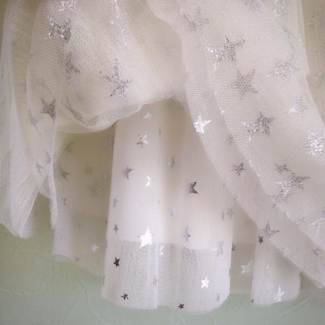 ViS(ヴィス)のIMALUコラボ 星柄チュールスカート レディースのスカート(ミニスカート)の商品写真