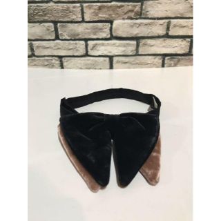 コムデギャルソンオムプリュス(COMME des GARCONS HOMME PLUS)の コムデギャルソンオムプリュス★レイヤード二重デザインベロアボウタイ(ネクタイ)