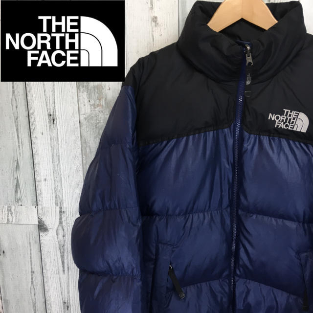 【人気】North Face ヌプシ メンズ　ノースフェイス　ブルー　青　ダウン