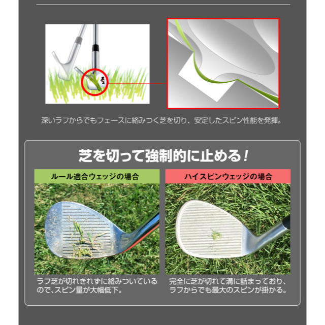 【選べる2本】強烈バックスピン！止まって戻って寄せワン連発の激スピンウェッジ