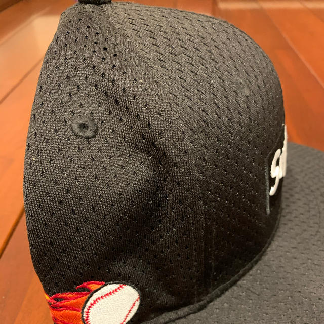 supreme mesh new era ブラック 7 1/2 美品 - 1