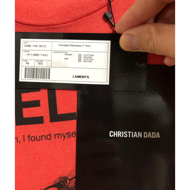 CHRISTIAN DADA(クリスチャンダダ)のCHRISTIAN DADA クリスチャンダダ　ノースリーブ　新品未使用 メンズのトップス(Tシャツ/カットソー(半袖/袖なし))の商品写真