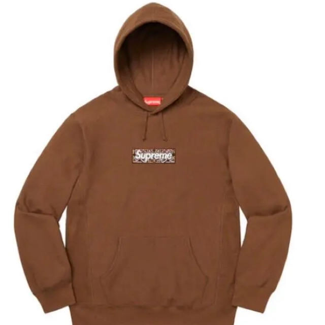 Supreme Bandana Box logo Hooded 茶Brown