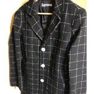 シュプリーム 19AW Wool Windowpane Overcoat