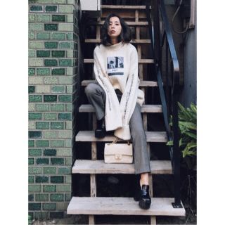 アメリヴィンテージ(Ameri VINTAGE)のPHOTO PRINT KNIT(ニット/セーター)