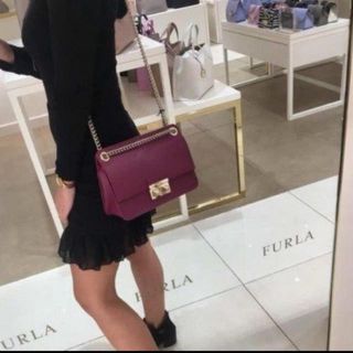 FURLA BELLA チェーンバッグ ピンクベージュ2WAY