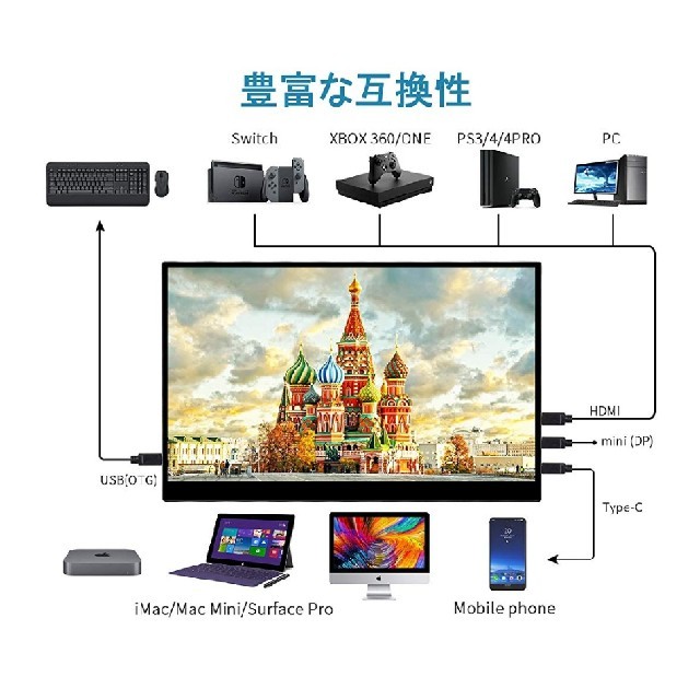 Vecele モバイルモニター 13.3インチ　 フルHD 　2K