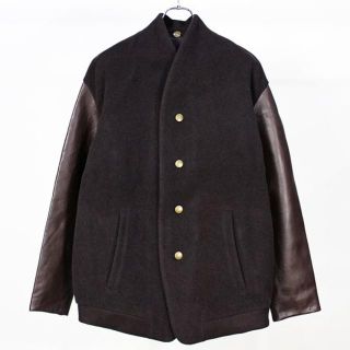 サカイ(sacai)のthe sakaki スタジャン メルトン×レザー brown(スタジャン)