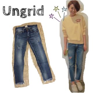 アングリッド(Ungrid)のUngrid フレイドヘムストスリ (デニム/ジーンズ)