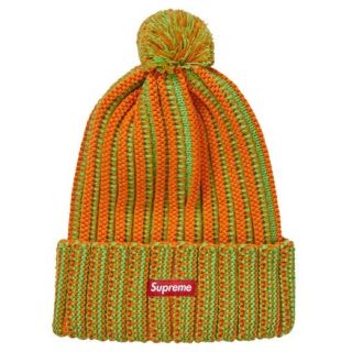 シュプリーム(Supreme)のSupreme Contrast Stripe Beanie ニット帽　オレンジ(ニット帽/ビーニー)