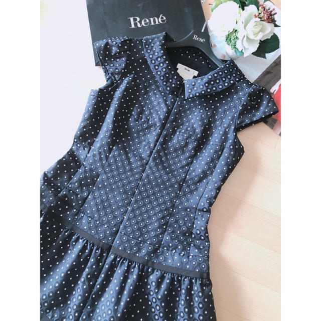 カテゴリⓑ René - ルネ 襟、袖付き可憐ワンピース 36 美品 foxeyの通販 by