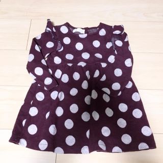 ザラキッズ(ZARA KIDS)のZARA♡ 100センチ　ドット柄ワンピース(ワンピース)