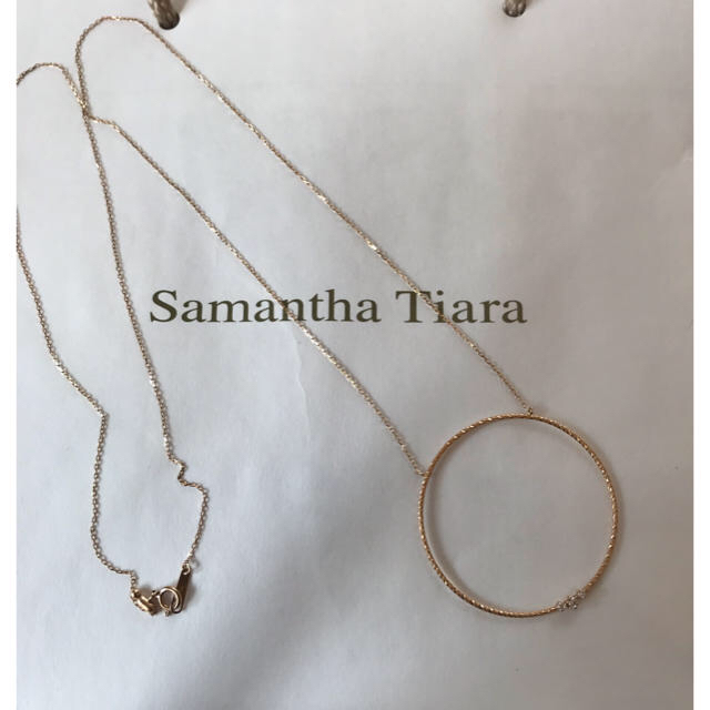 Samantha Tiara(サマンサティアラ)のpio’s様お取り置き中   ロングフープネックレス k10YG ダイヤ レディースのアクセサリー(ネックレス)の商品写真