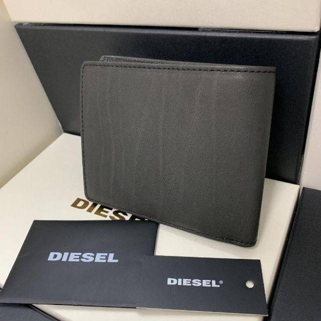 DIESEL(ディーゼル)の【箱付き】 DIESEL ディーゼル 二つ折り 財布 レザー 本革 黒 メンズのファッション小物(折り財布)の商品写真