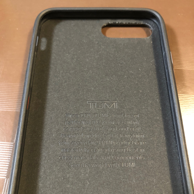 TUMI(トゥミ)の【iPhone 8plus用】Tumi  iPhoneケース（黒） スマホ/家電/カメラのスマホアクセサリー(iPhoneケース)の商品写真