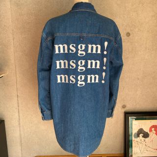 エムエスジイエム(MSGM)のMSGM バックプリントデニムシャツ(Gジャン/デニムジャケット)