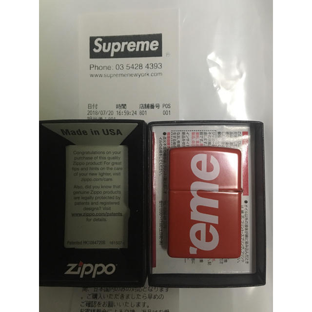 Supreme(シュプリーム)のsupreme Zippo ライター新品 メンズのファッション小物(タバコグッズ)の商品写真